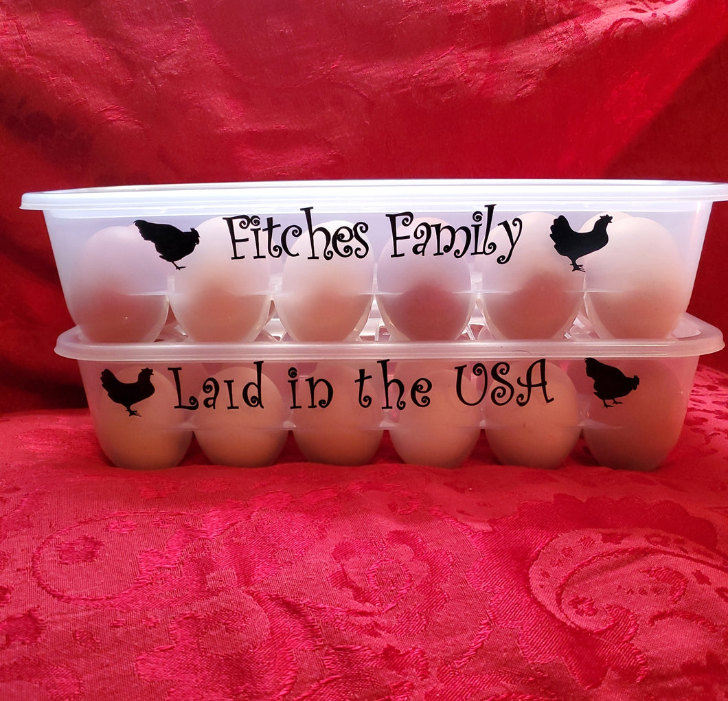 Personalized Plastic Egg Cartons