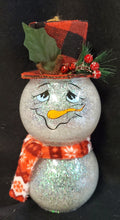 Load image into Gallery viewer, Handcrafted Glass Snowman
