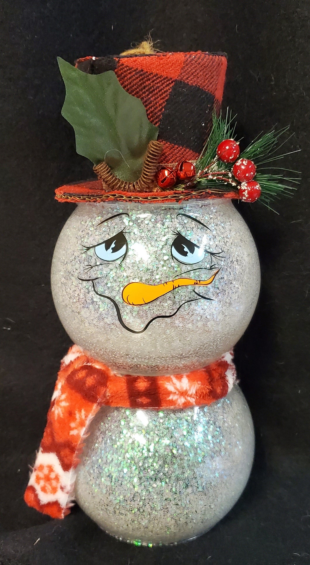 Handcrafted Glass Snowman