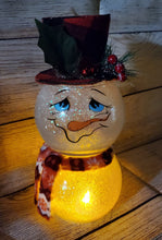 Load image into Gallery viewer, Handcrafted Glass Snowman
